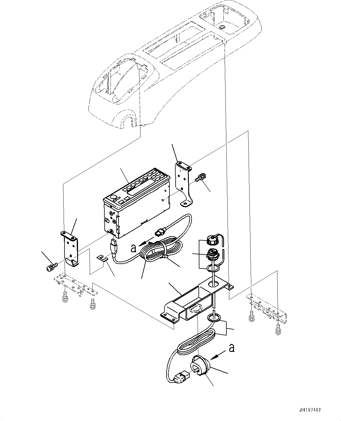 Komatsu parts book diagram for PC2000-11E0 S/N 31001-UP: RADIO, RADIO AND AUX CABLE (AM-FM RADIO, BLUETOOTH)(#31001-)
