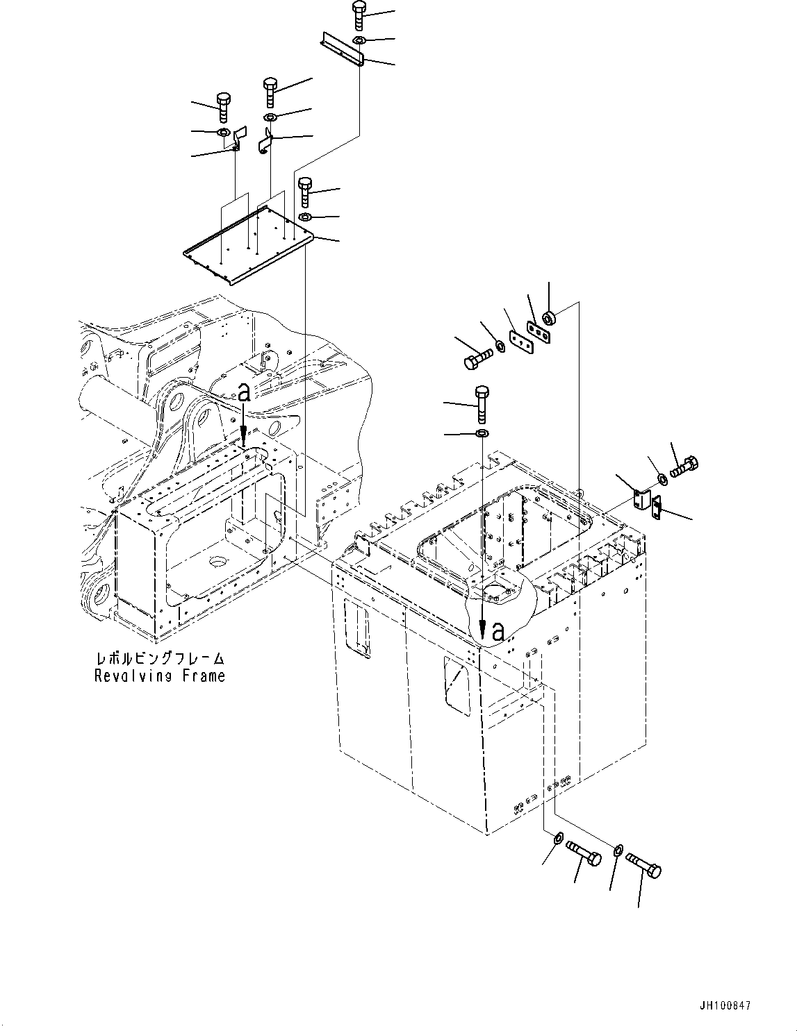 Komatsu parts book diagram for PC2000-11E0 S/N 31001-UP: CAB MOUNTING, CAB BASE MOUNTING(#30001-)