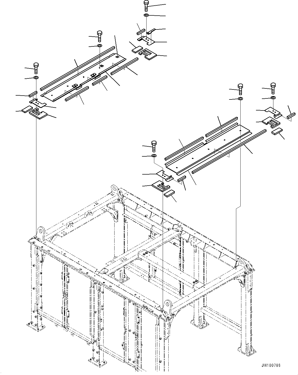 Komatsu parts book diagram for PC2000-11E0 S/N 31001-UP: ENGINE HOOD, COVER(#30001-)