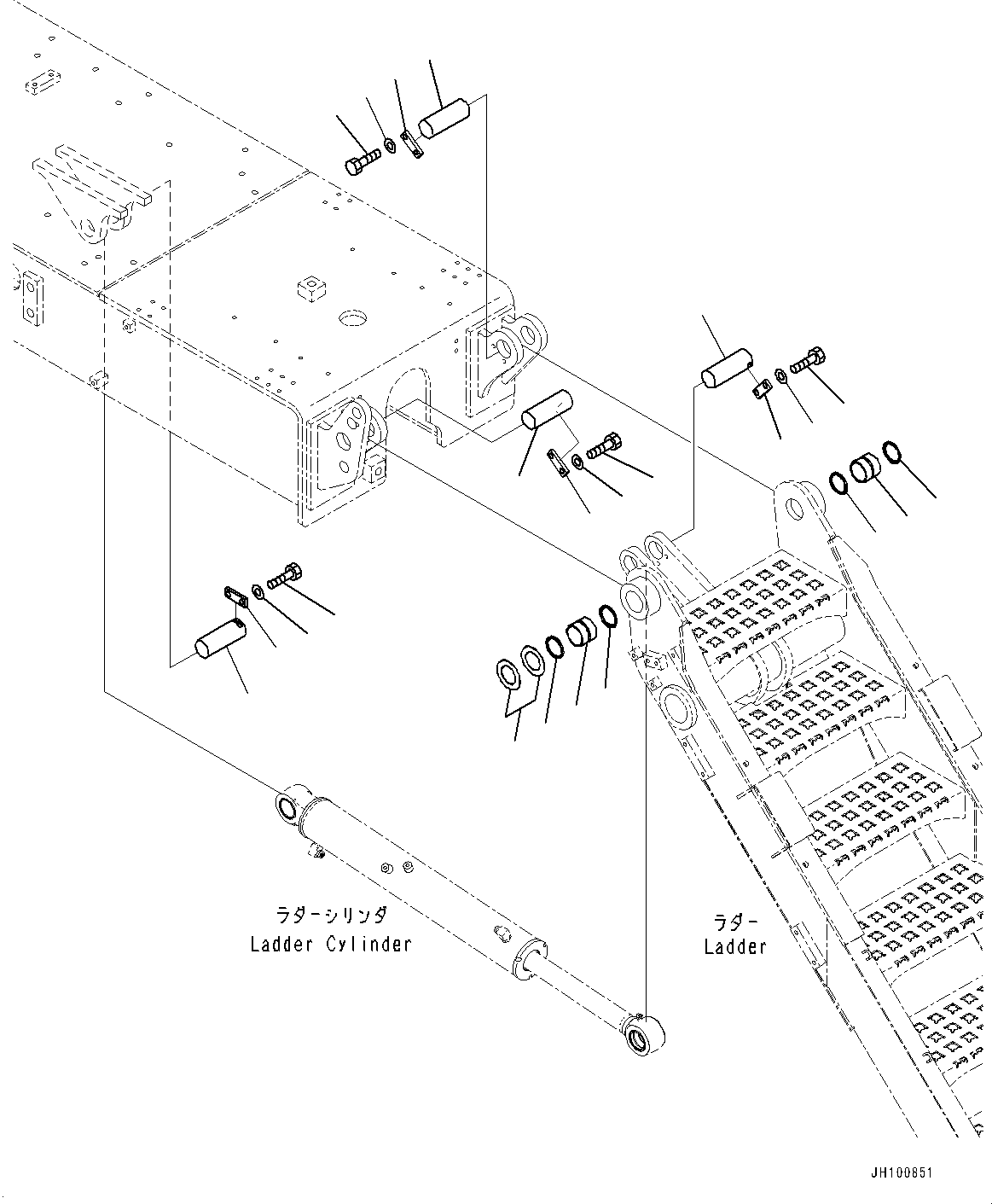 Komatsu parts book diagram for PC2000-11E0 S/N 31001-UP: SIDE COVER L.H., PIN(#30001-)