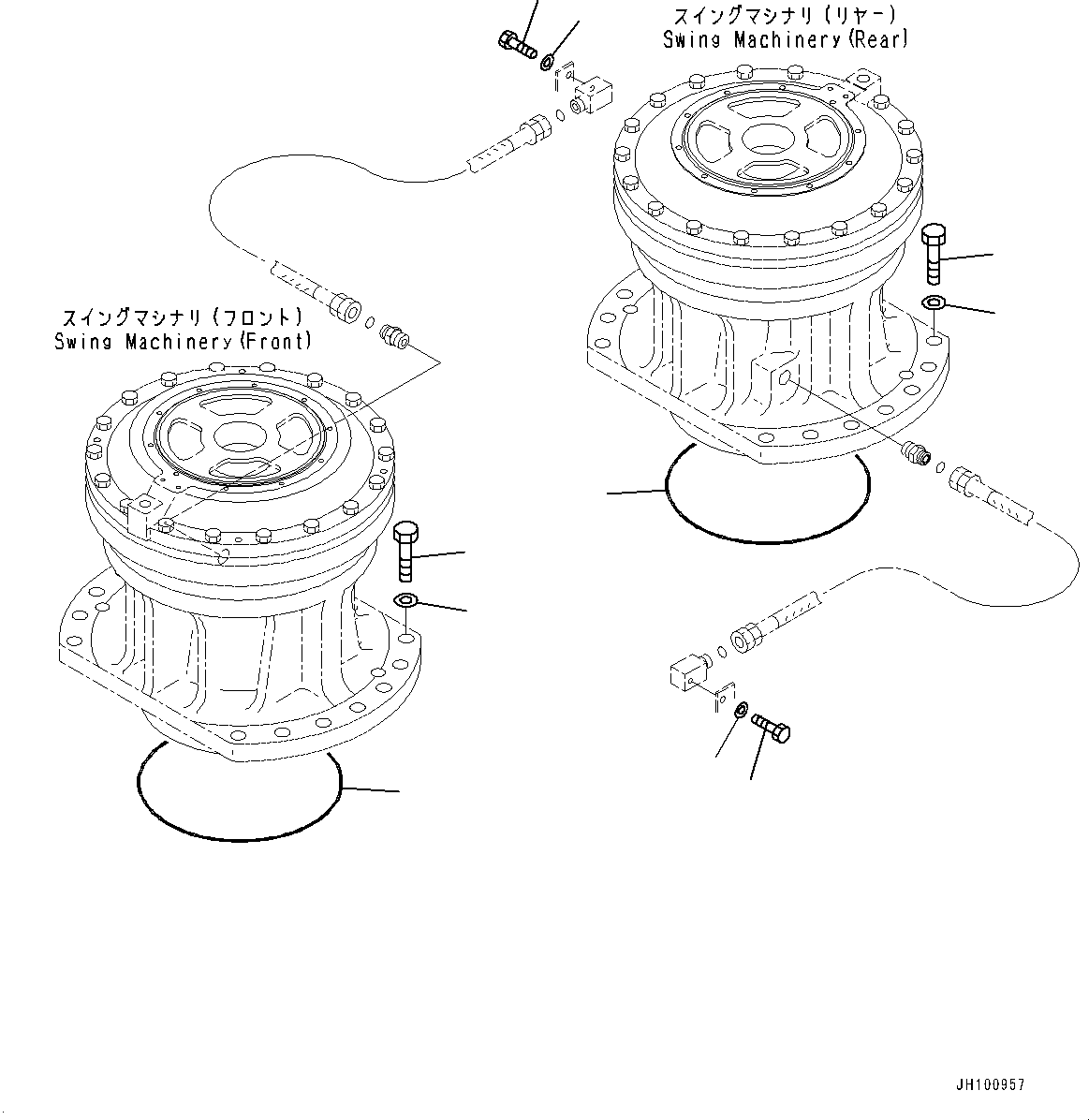 Komatsu parts book diagram for PC2000-11E0 S/N 31001-UP: SWING MACHINERY, TANDEM, MOUNTING BOLT(#30001-)