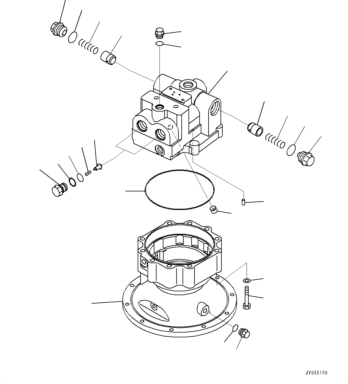 Komatsu parts book diagram for PC2000-11E0 S/N 31001-UP: SWING MOTOR, INNER PARTS, SWING MOTOR (1/6) (FRONT)(#30001-)