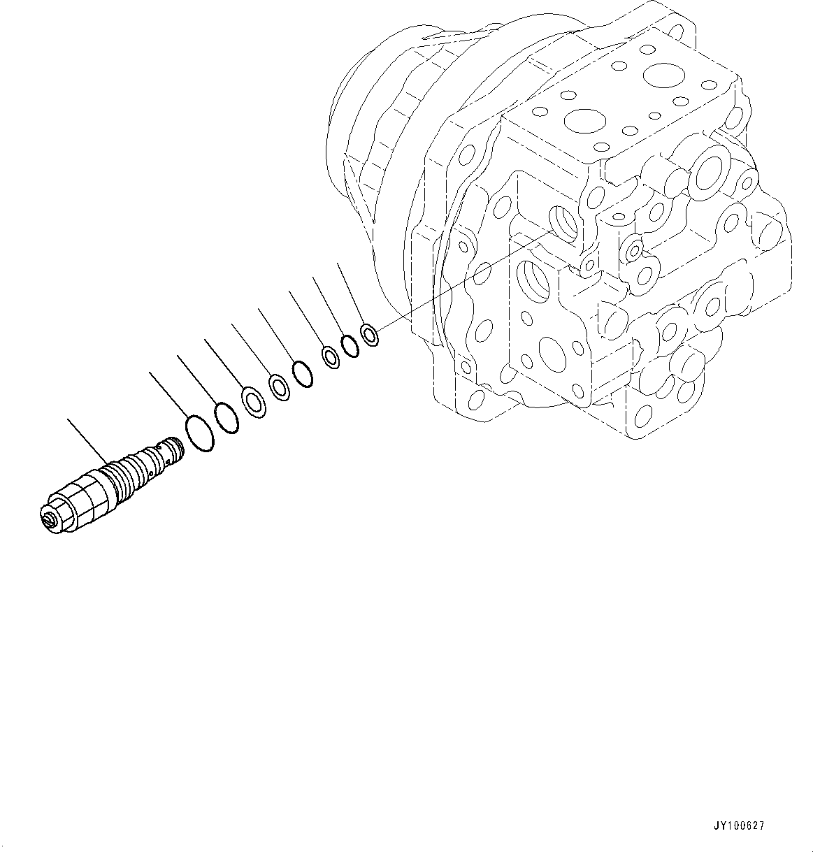 Komatsu parts book diagram for PC2000-11E0 S/N 31001-UP: FINAL DRIVE, INNER PARTS, TRAVEL MOTOR  (3/6) (L.H.)(#30001-)