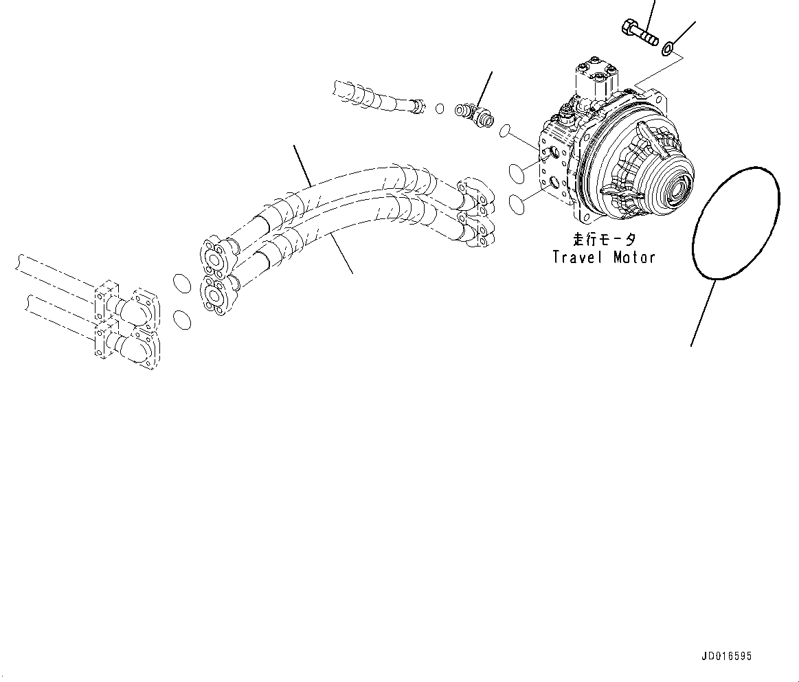 Komatsu parts book diagram for PC2000-11E0 S/N 31001-UP: FINAL DRIVE, TRAVEL MOTOR L.H., RELATED PARTS(#30001-)