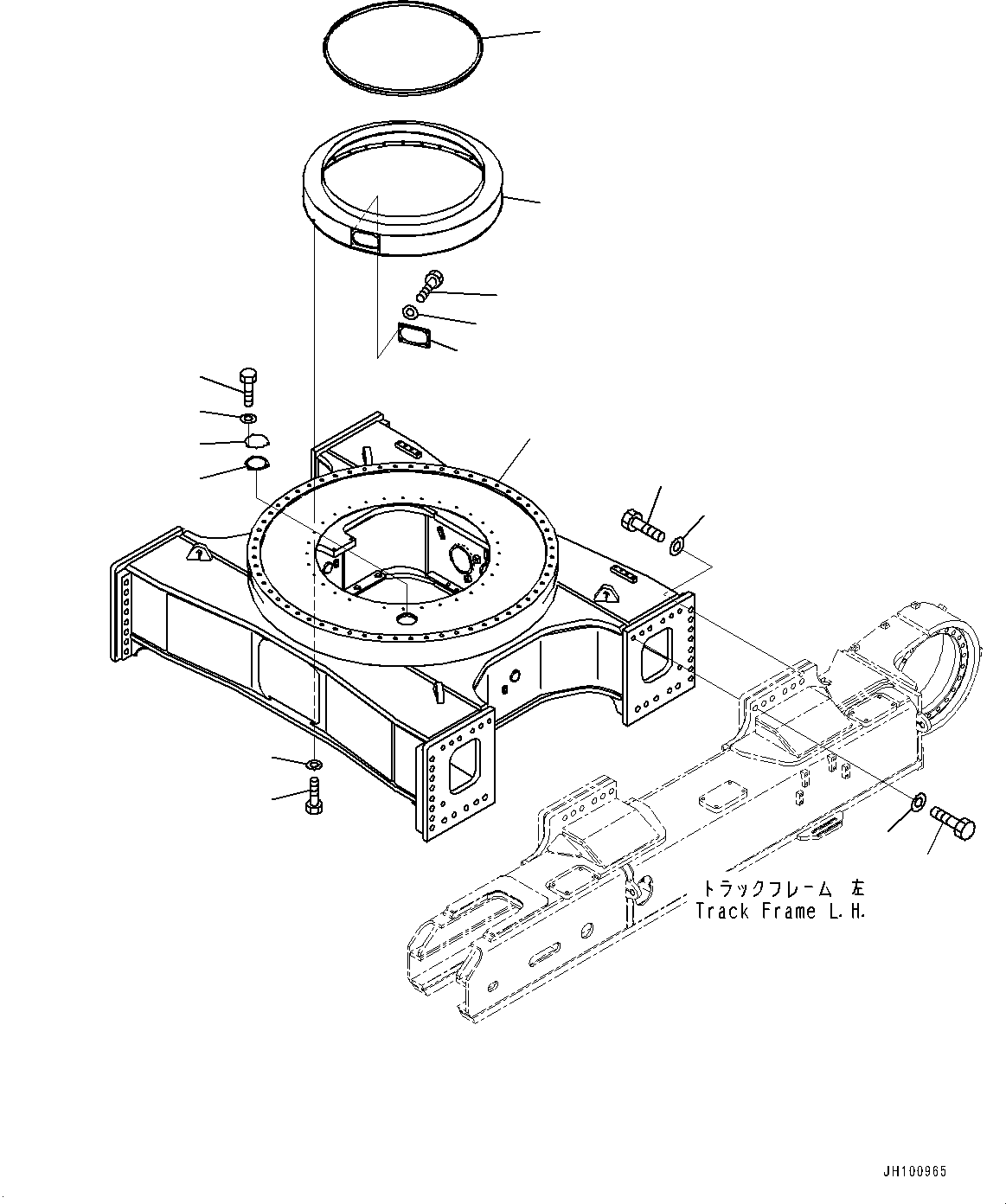 Komatsu parts book diagram for PC2000-11E0 S/N 31001-UP: CENTER FRAME, (#30001-30070)