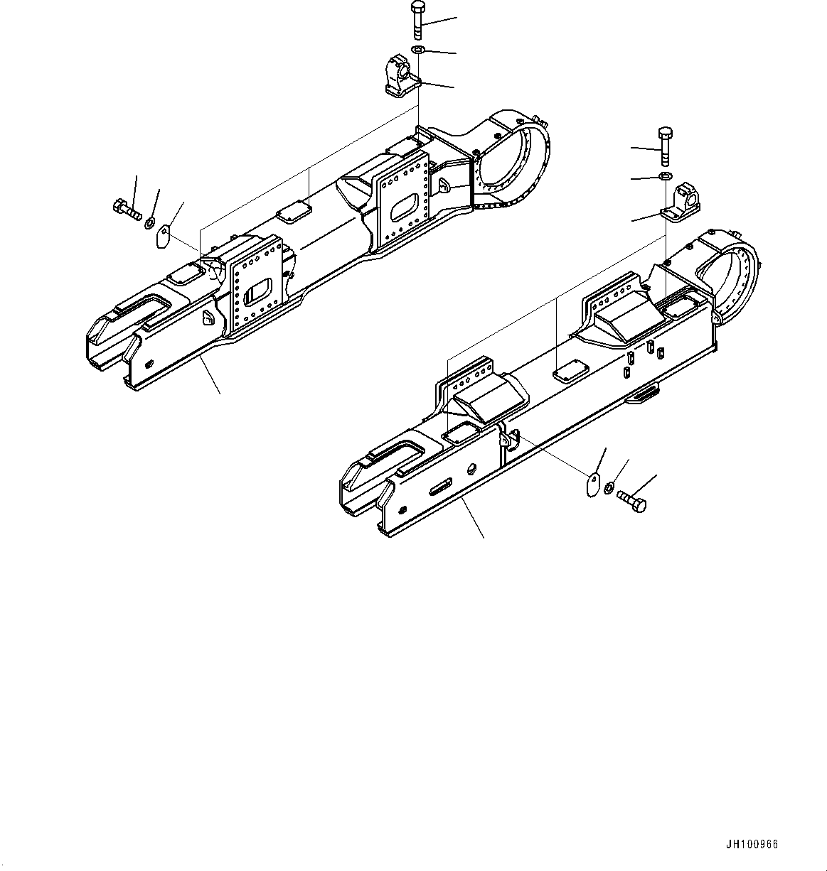 Komatsu parts book diagram for PC2000-11E0 S/N 31001-UP: TRACK FRAME, (#30001-)
