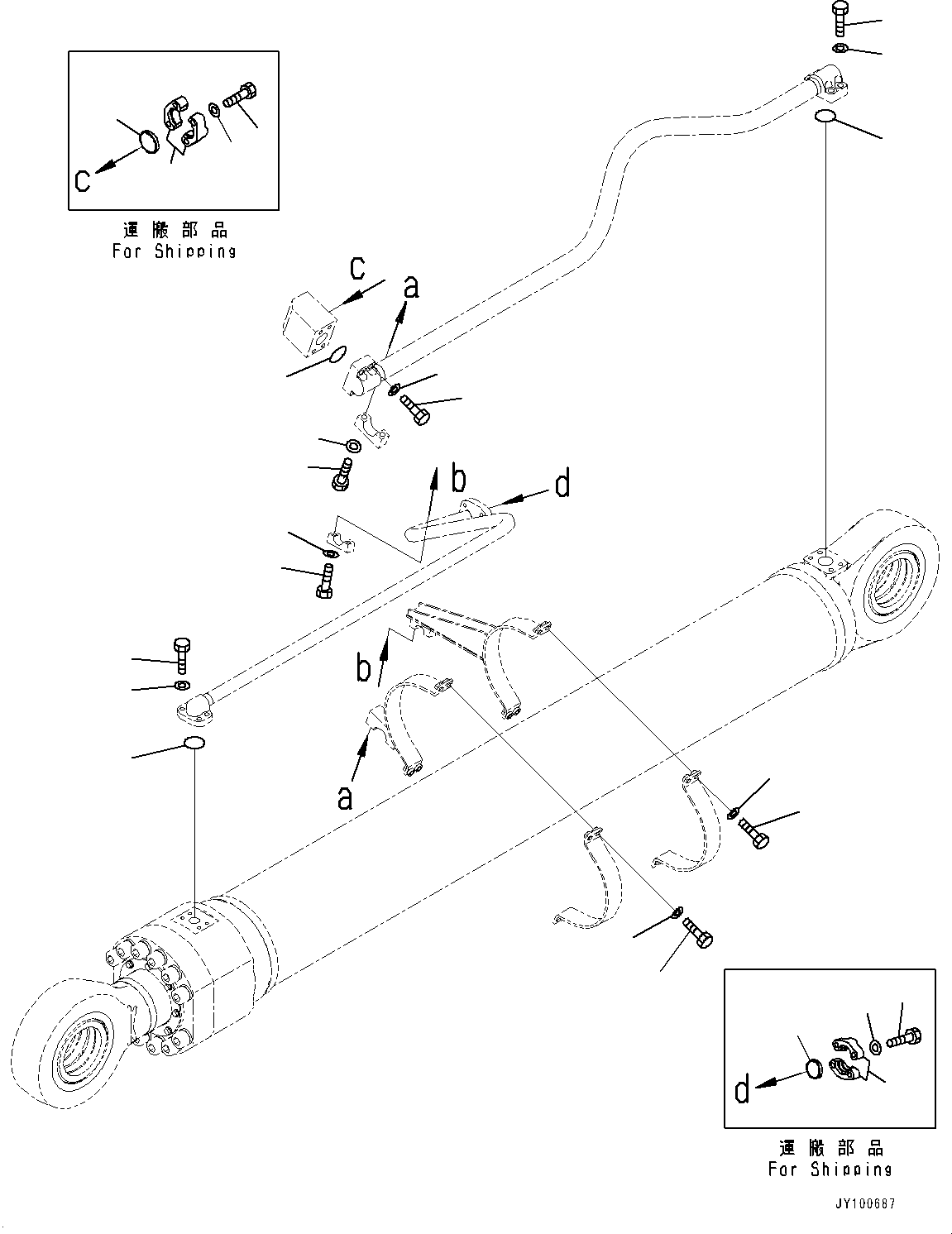 Komatsu parts book diagram for PC2000-11E0 S/N 31001-UP: BOOM CYLINDER, INNER PARTS, BOOM CYLINDER, L.H. (3/3)(#30001-)