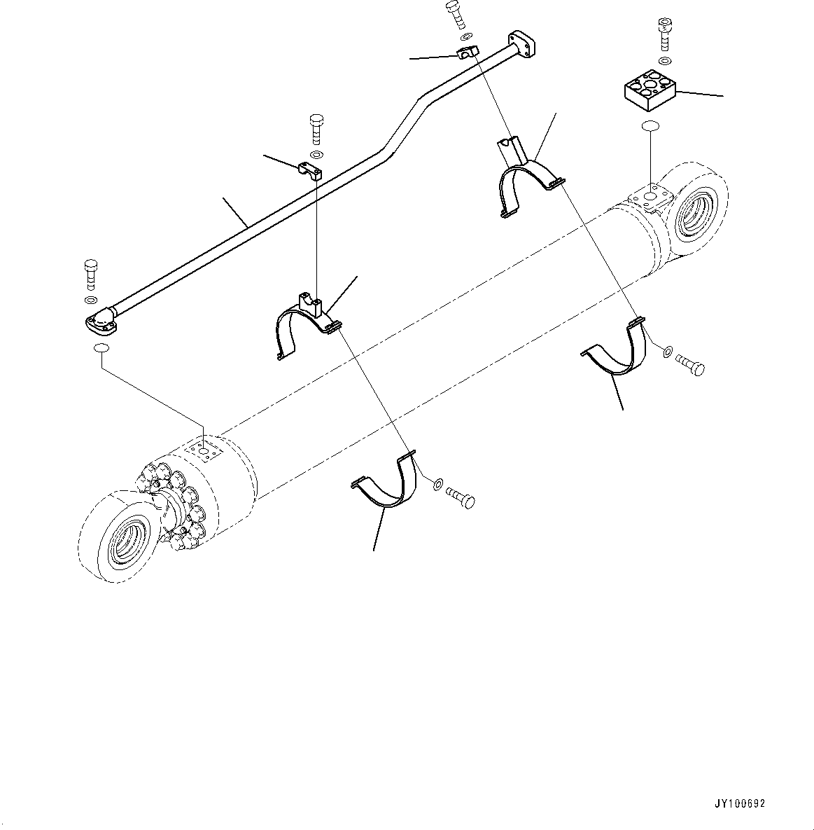 Komatsu parts book diagram for PC2000-11E0 S/N 31001-UP: ARM CYLINDER, INNER PARTS, ARM CYLINDER, L.H. (1/3)(#30001-)