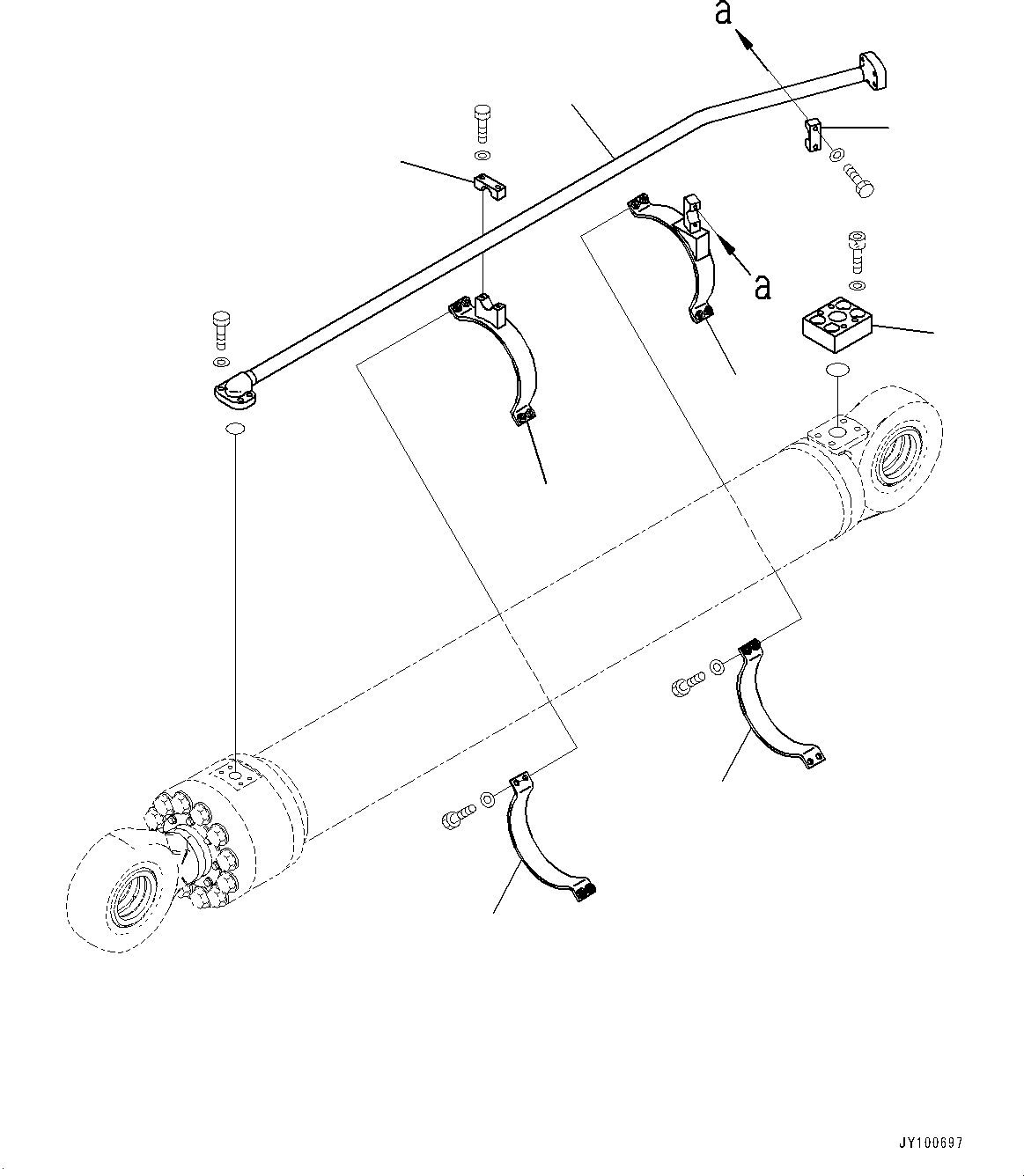 Komatsu parts book diagram for PC2000-11E0 S/N 31001-UP: ARM CYLINDER, INNER PARTS, ARM CYLINDER, R.H. (1/3)(#30001-)