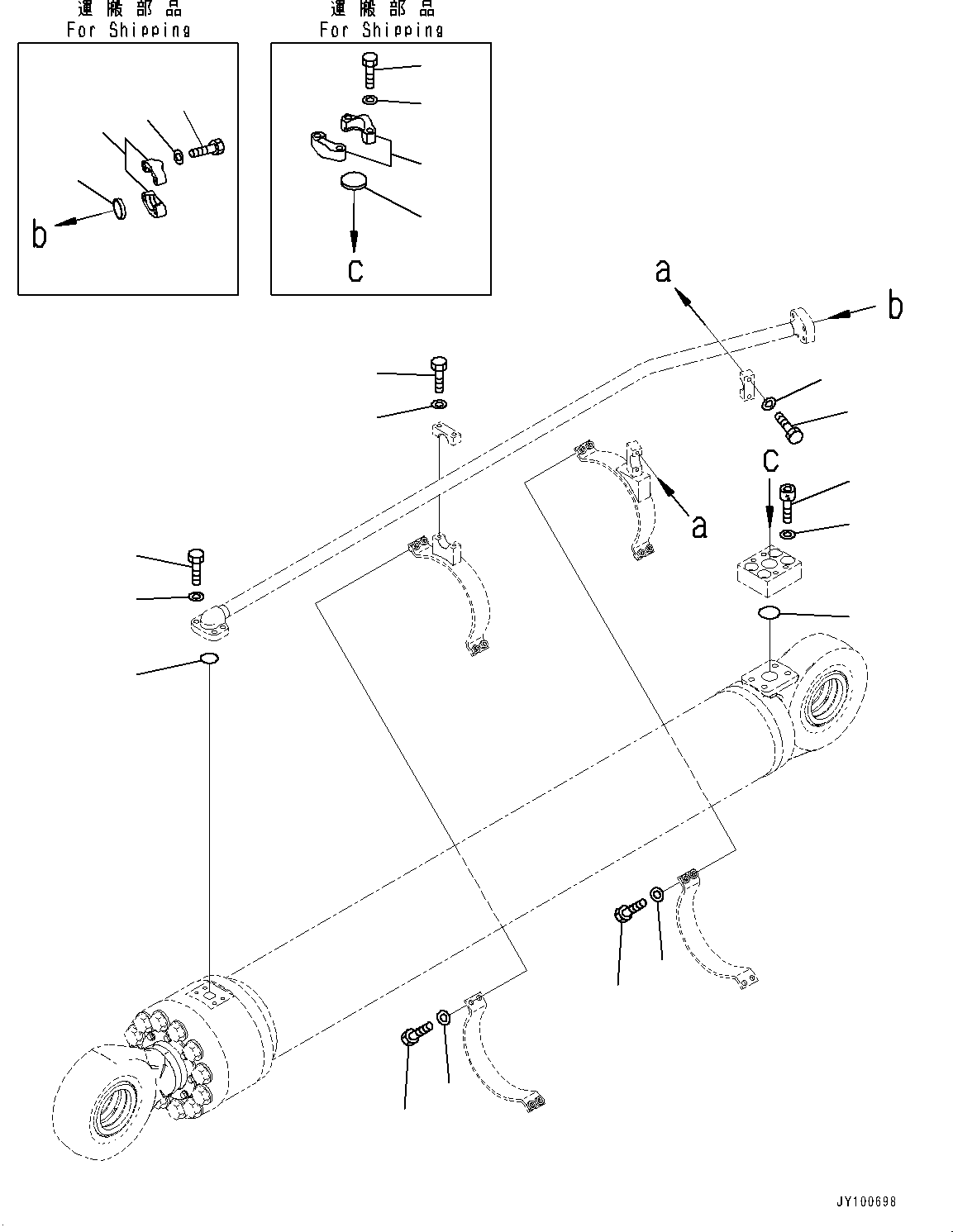 Komatsu parts book diagram for PC2000-11E0 S/N 31001-UP: ARM CYLINDER, INNER PARTS, ARM CYLINDER, R.H. (3/3)(#30001-)