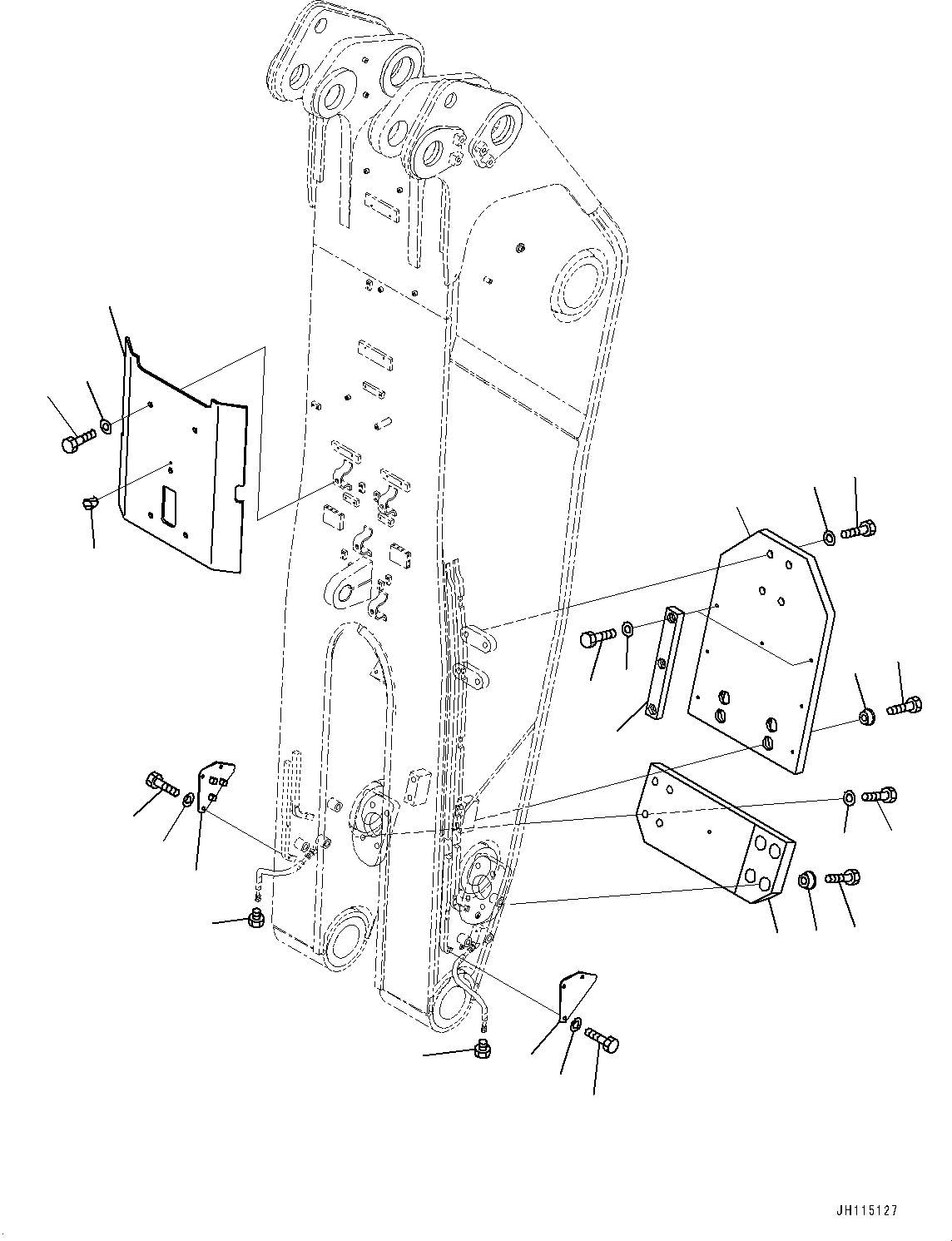 Komatsu parts book diagram for PC2000-11E0 S/N 31001-UP: ARM, COVER(#31001-31003)