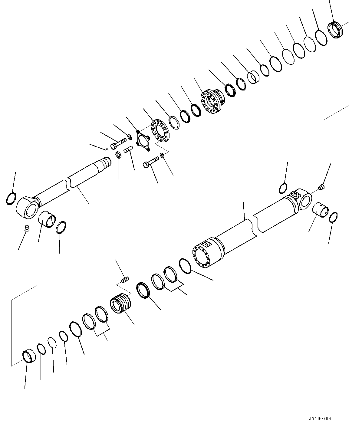 Komatsu parts book diagram for PC2000-11E0 S/N 31001-UP: ARM, INNER PARTS, BUCKET CYLINDER, L.H. (2/3)(#31001-)
