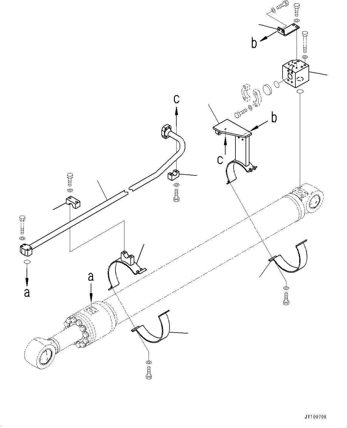 Komatsu parts book diagram for PC2000-11E0 S/N 31001-UP: ARM, INNER PARTS, BUCKET CYLINDER, R.H. (1/3)(#31001-)