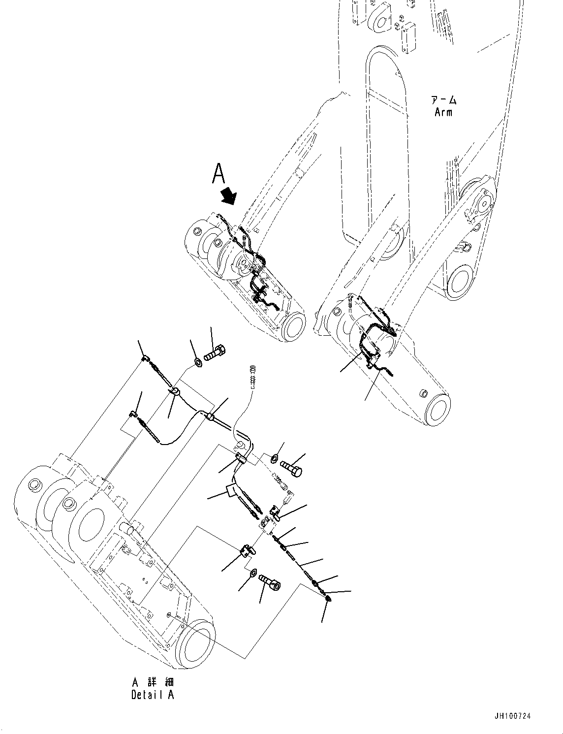 Komatsu parts book diagram for PC2000-11E0 S/N 31001-UP: ARM, DISTRIBUTOR VALVE, RELATED PARTS(#31001-)