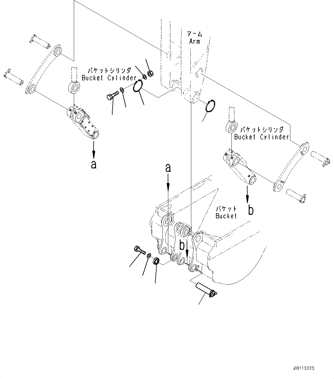 Komatsu parts book diagram for PC2000-11E0 S/N 31001-UP: ARM, PIN (2/2)(#31001-)