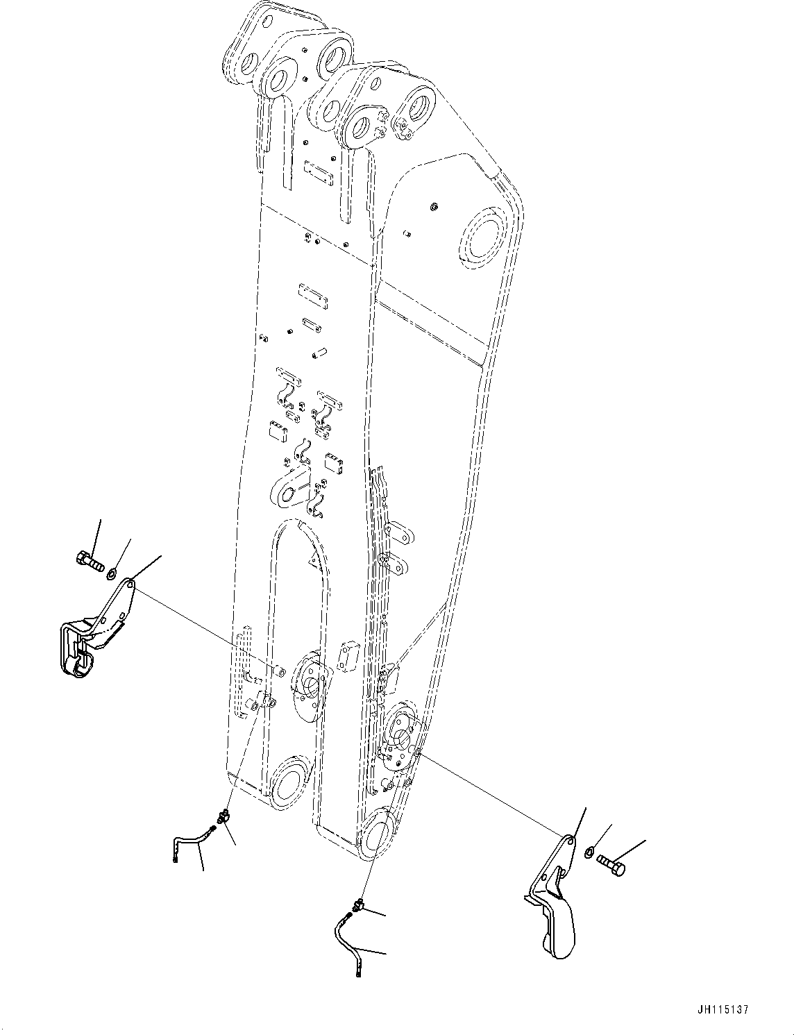 Komatsu parts book diagram for PC2000-11E0 S/N 31001-UP: BUCKET PIN, COVER(#31001-)