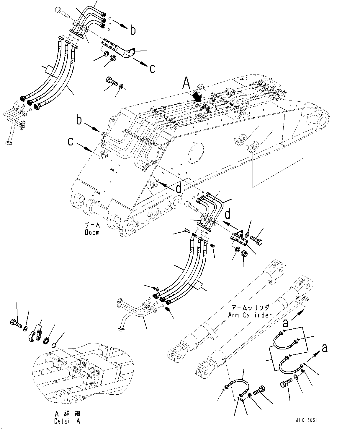 Komatsu parts book diagram for PC2000-11E0 S/N 31001-UP: LOADING SHOVEL, BOOM AND ARM, BOOM PIPING(#30001-)