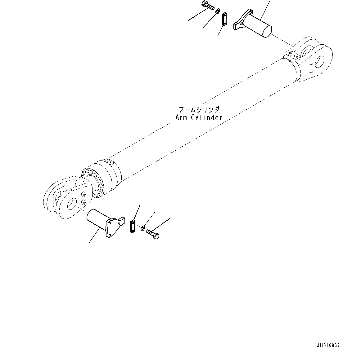 Komatsu parts book diagram for PC2000-11E0 S/N 31001-UP: LOADING SHOVEL, BOOM AND ARM, ARM CYLINDER PIPING, L.H.(#30001-)
