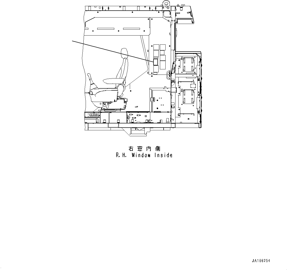 Komatsu parts book diagram for PC2000-11E0 S/N 31001-UP: SEAT BELT WEARING PLATE, (#30001-)