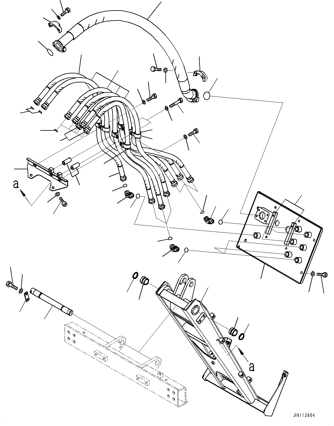 Komatsu parts book diagram for PC2000-11E0 S/N 31001-UP: SERVICE CENTER, ARM(#30001-)
