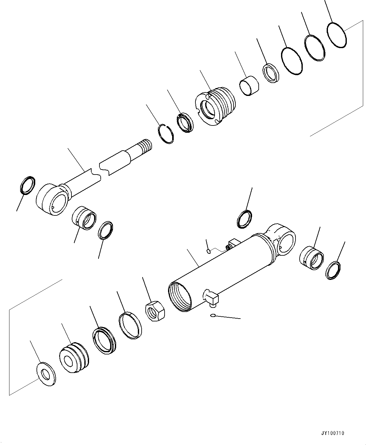 Komatsu parts book diagram for PC2000-11E0 S/N 31001-UP: SERVICE CENTER, INNER PARTS, SERVICE CENTER CYLINDER(#30001-)