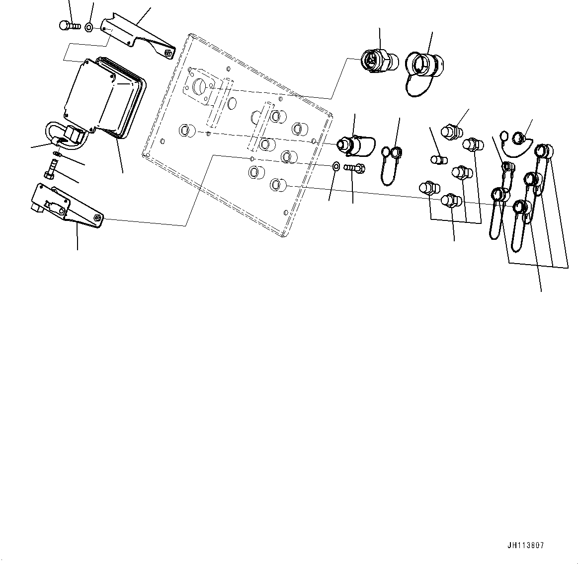 Komatsu parts book diagram for PC2000-11E0 S/N 31001-UP: SERVICE CENTER, CONNECTING PARTS(#30001-)
