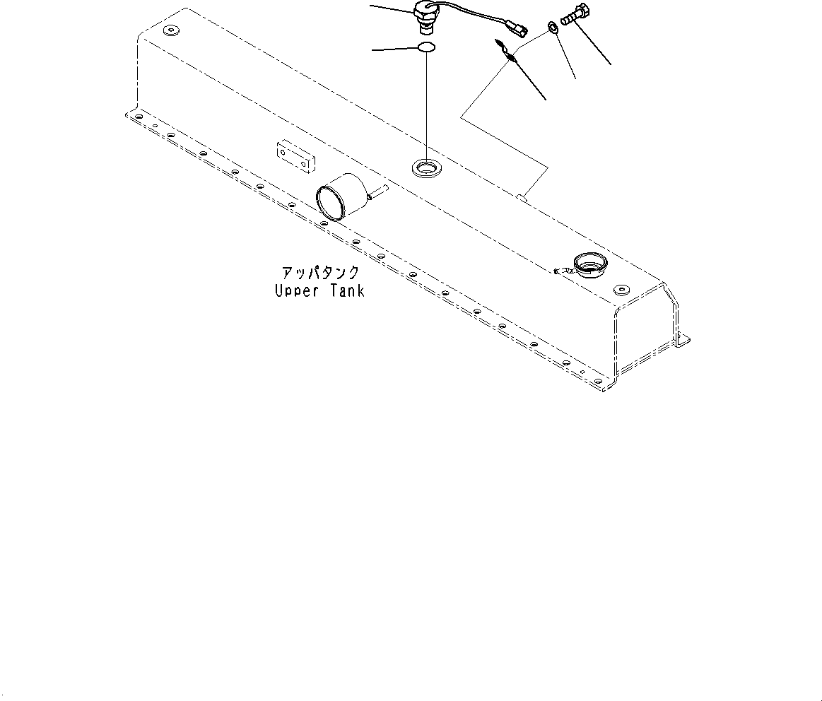 Komatsu parts book diagram for WD600-6R S/N 61001-UP: RADIATOR, COOLANT LEVEL SENSOR(#60001-)