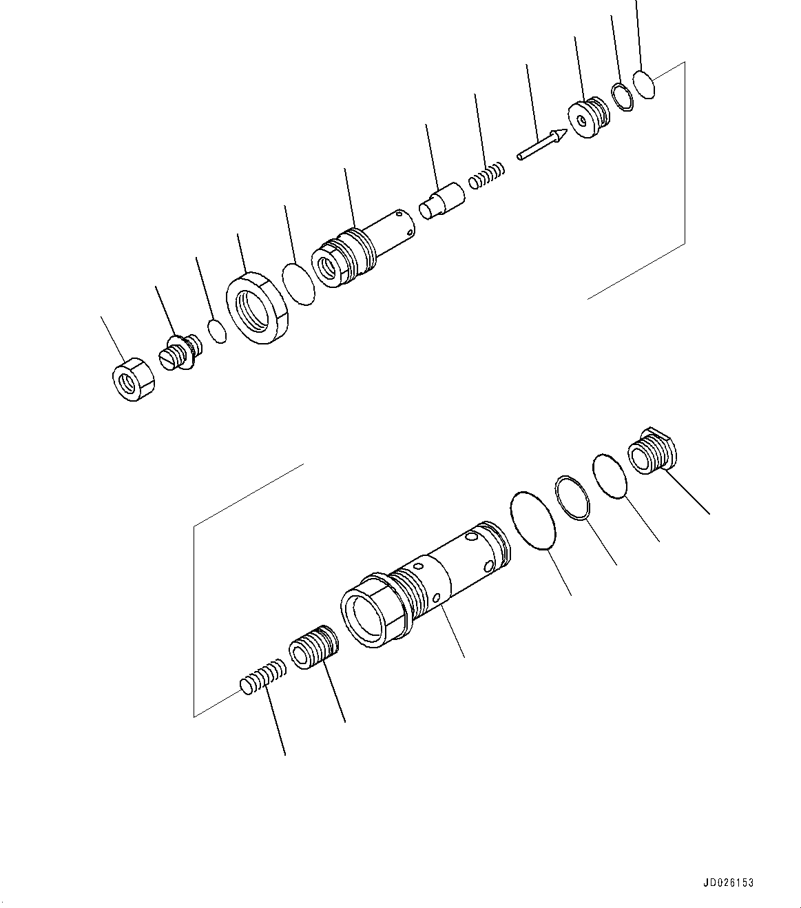Komatsu parts book diagram for WD600-6R S/N 61001-UP: HYDRAULIC OIL COOLER PIPING, RELIEF VALVE(#60001-)