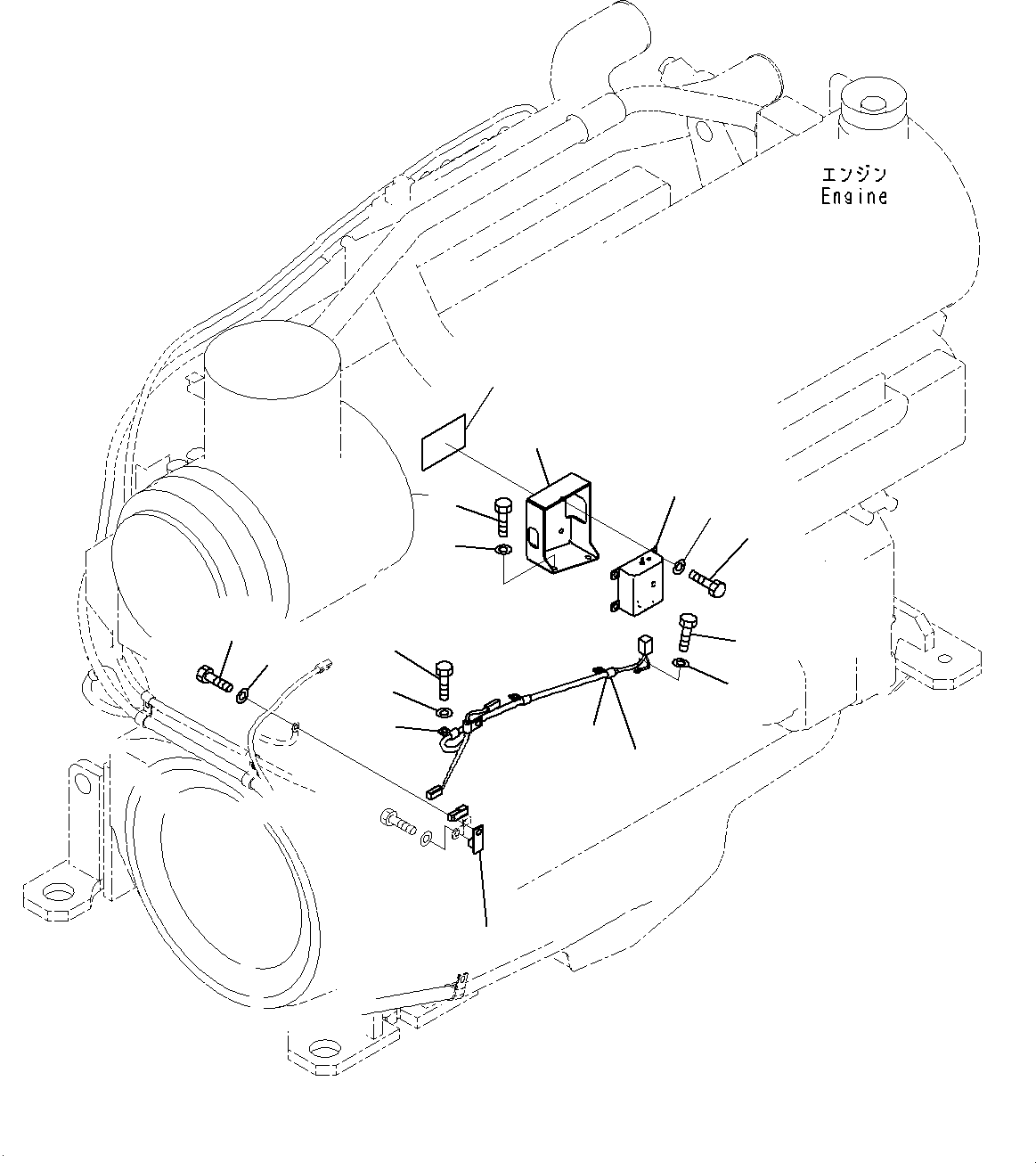 Komatsu parts book diagram for WD600-6R S/N 61001-UP: REAR ELECTRIC WIRING HARNESS, ELECTRIC PRIMING PUMP SWITCH(#60001-)