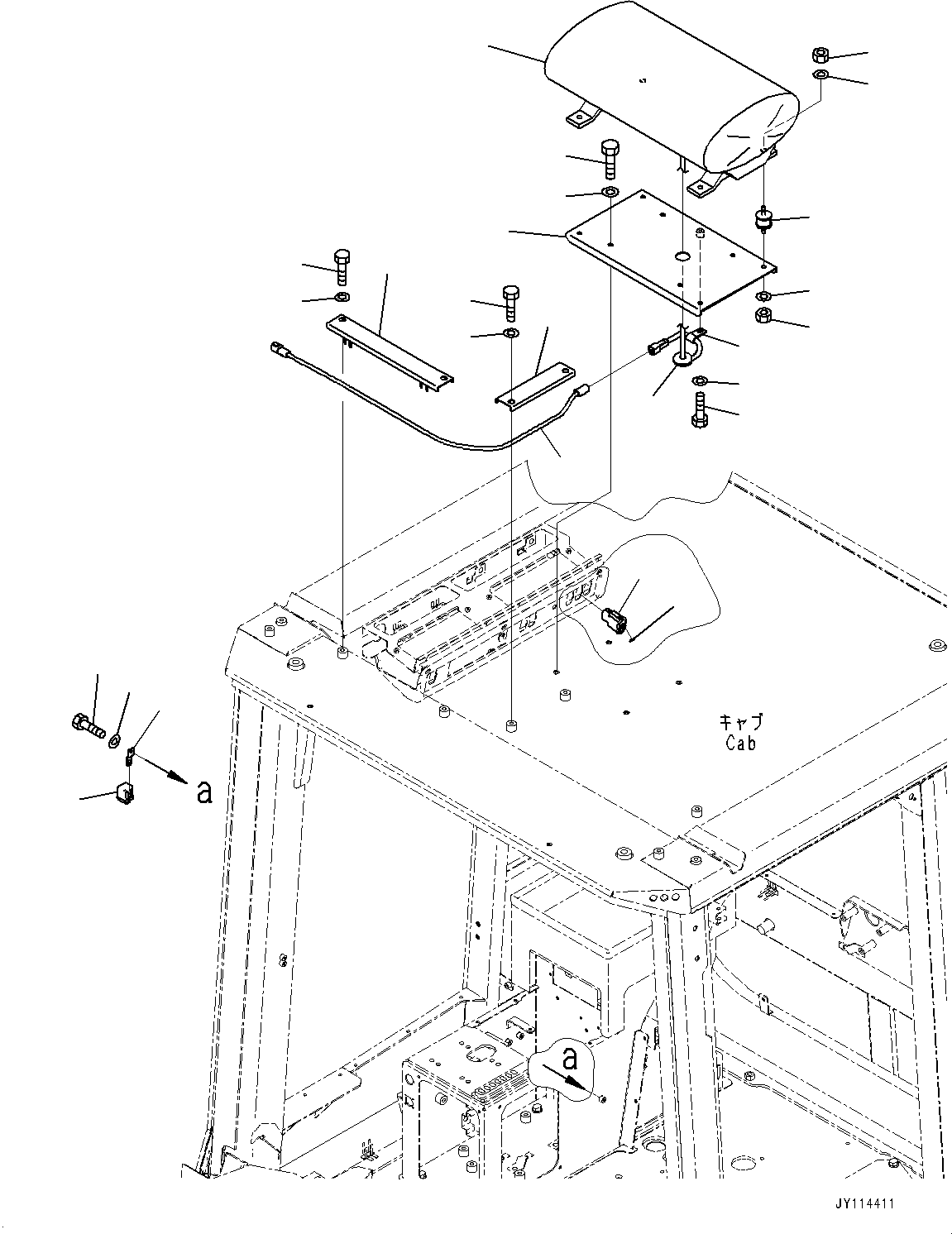 Komatsu parts book diagram for WD600-6R S/N 61001-UP: WARNING LAMP, (#61001-)