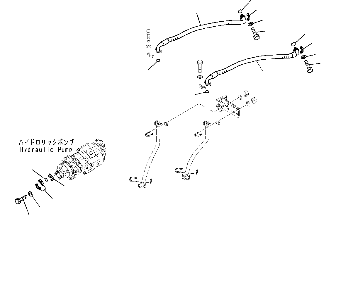 Komatsu parts book diagram for WD600-6R S/N 61001-UP: TORQUE CONVERTER AND TRANSMISSION, DELIVERY PIPING (2/3)(#60001-)