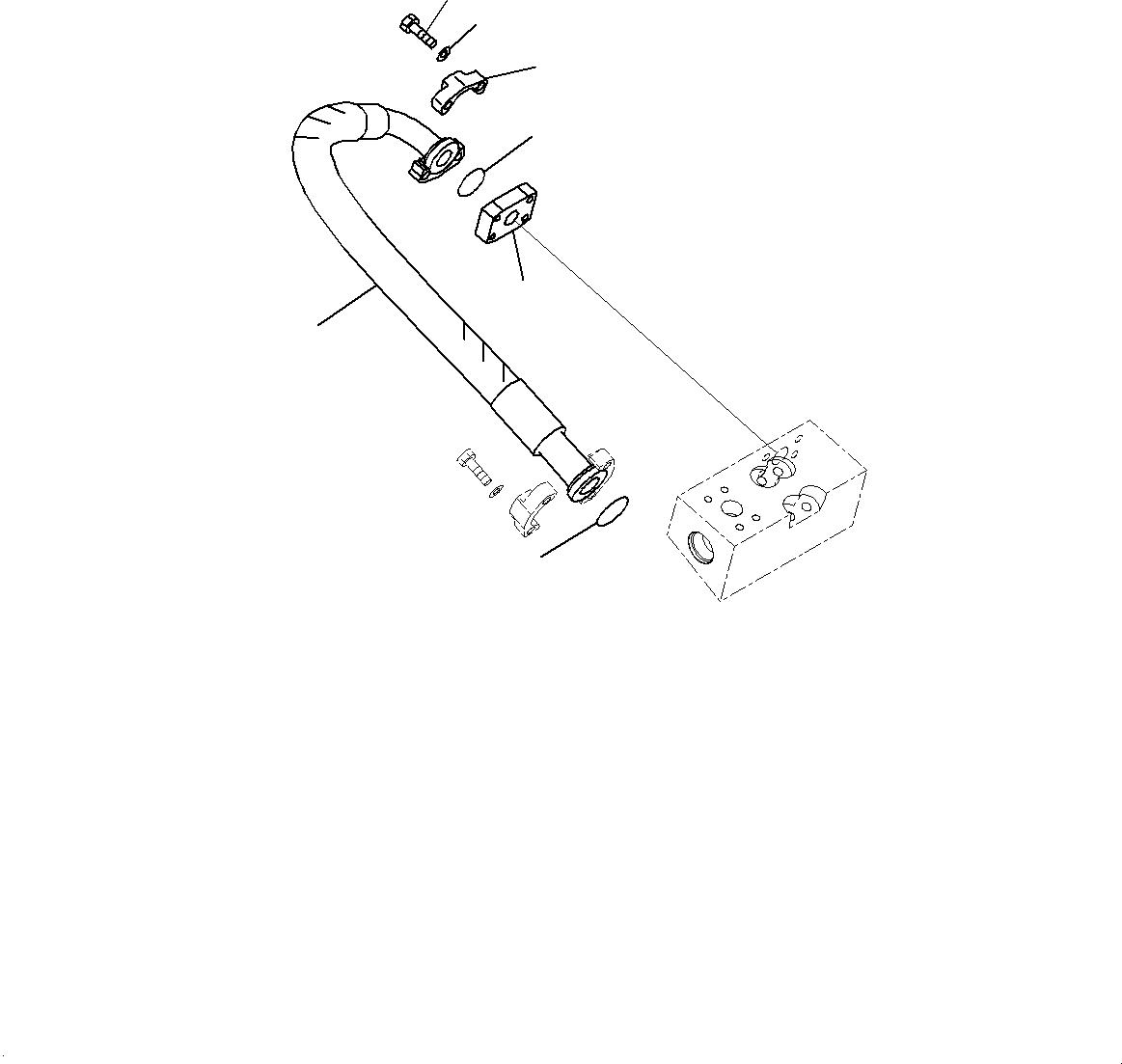 Komatsu parts book diagram for WD600-6R S/N 61001-UP: TORQUE CONVERTER AND TRANSMISSION, COOLING PIPING (1/4)(#60001-)