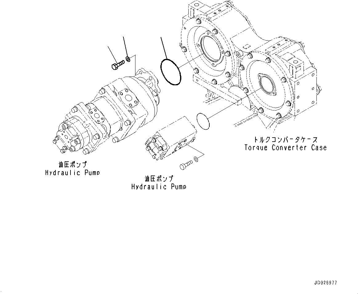 Komatsu parts book diagram for WD600-6R S/N 61001-UP: TORQUE CONVERTER AND TRANSMISSION, MOUNTING (4/6) (WITH BRAKE OIL COOLING SYSTEM)(#60001-)