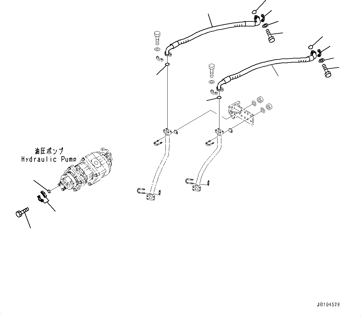 Komatsu parts book diagram for WD600-6R S/N 61001-UP: TORQUE CONVERTER AND TRANSMISSION, DELIVERY PIPING (2/3) (FOR COLD AREA SPECIFICATION A (-30 DEG C))(#60001-)