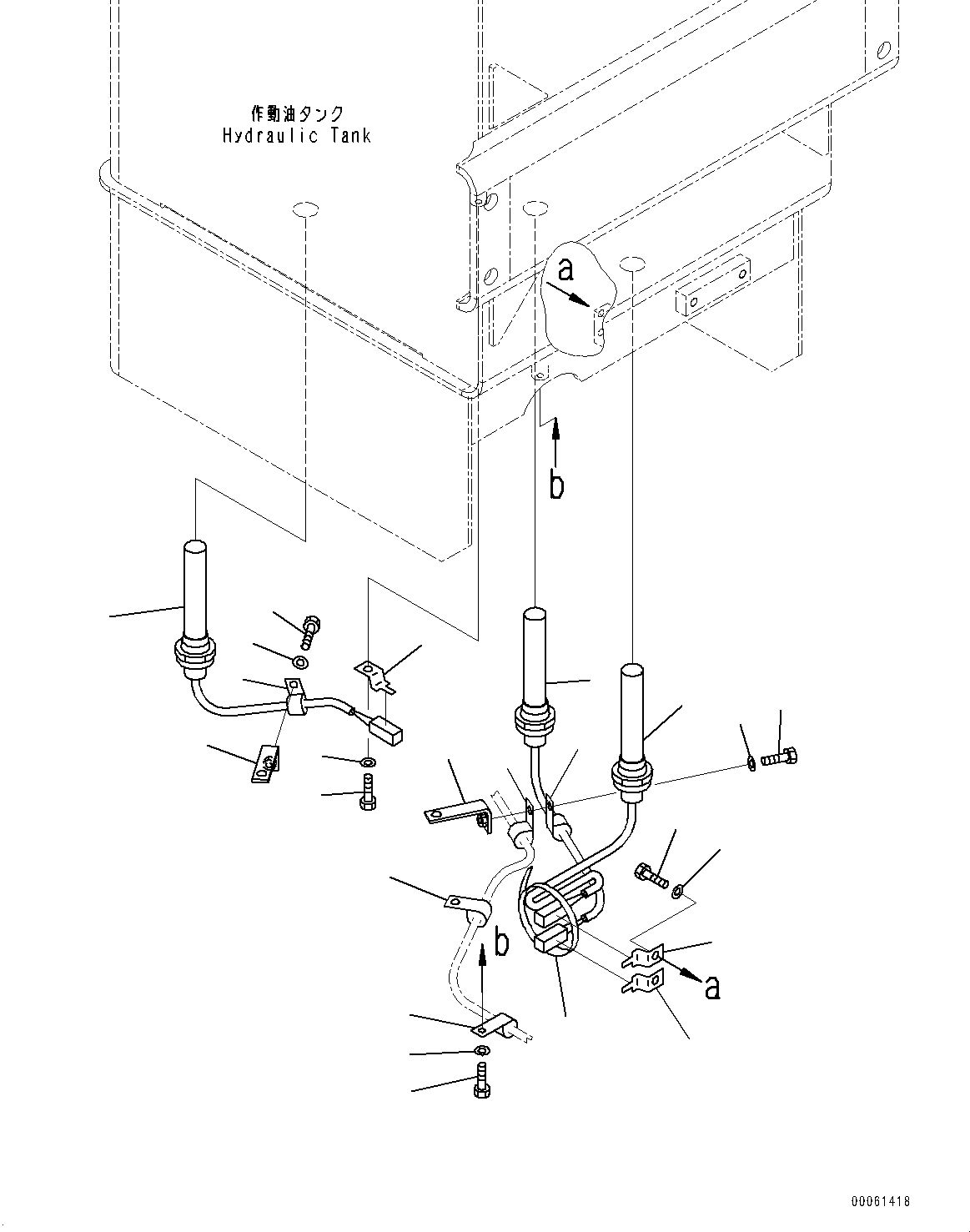Komatsu parts book diagram for WD600-6R S/N 61001-UP: HYDRAULIC TANK, HEATER (FOR COLD AREA SPECIFICATION A (-30 DEG C))(#60001-)