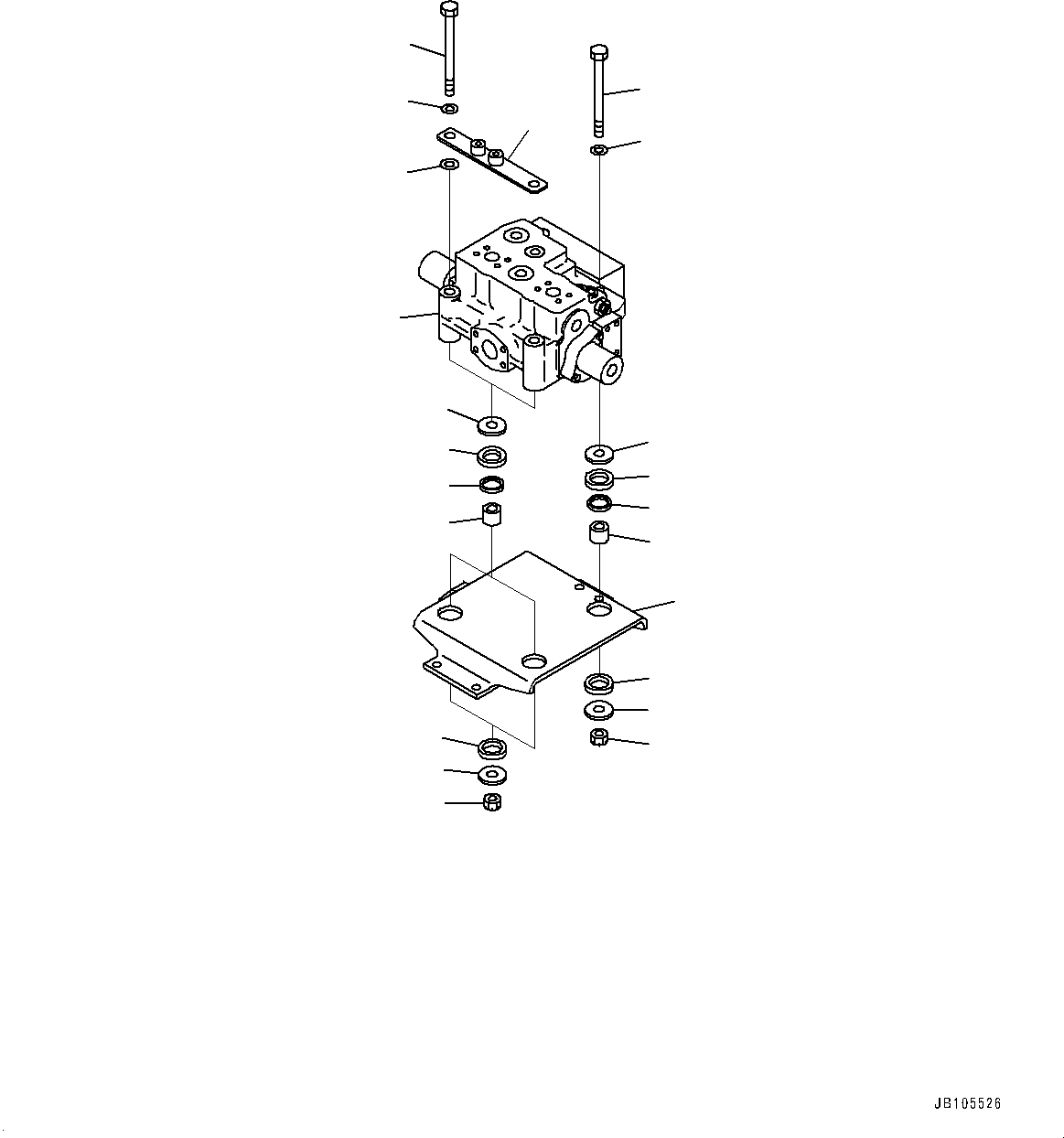 Komatsu parts book diagram for WD600-6R S/N 61001-UP: STEERING CONTROL VALVE, STEERING VALVE(#60032-)