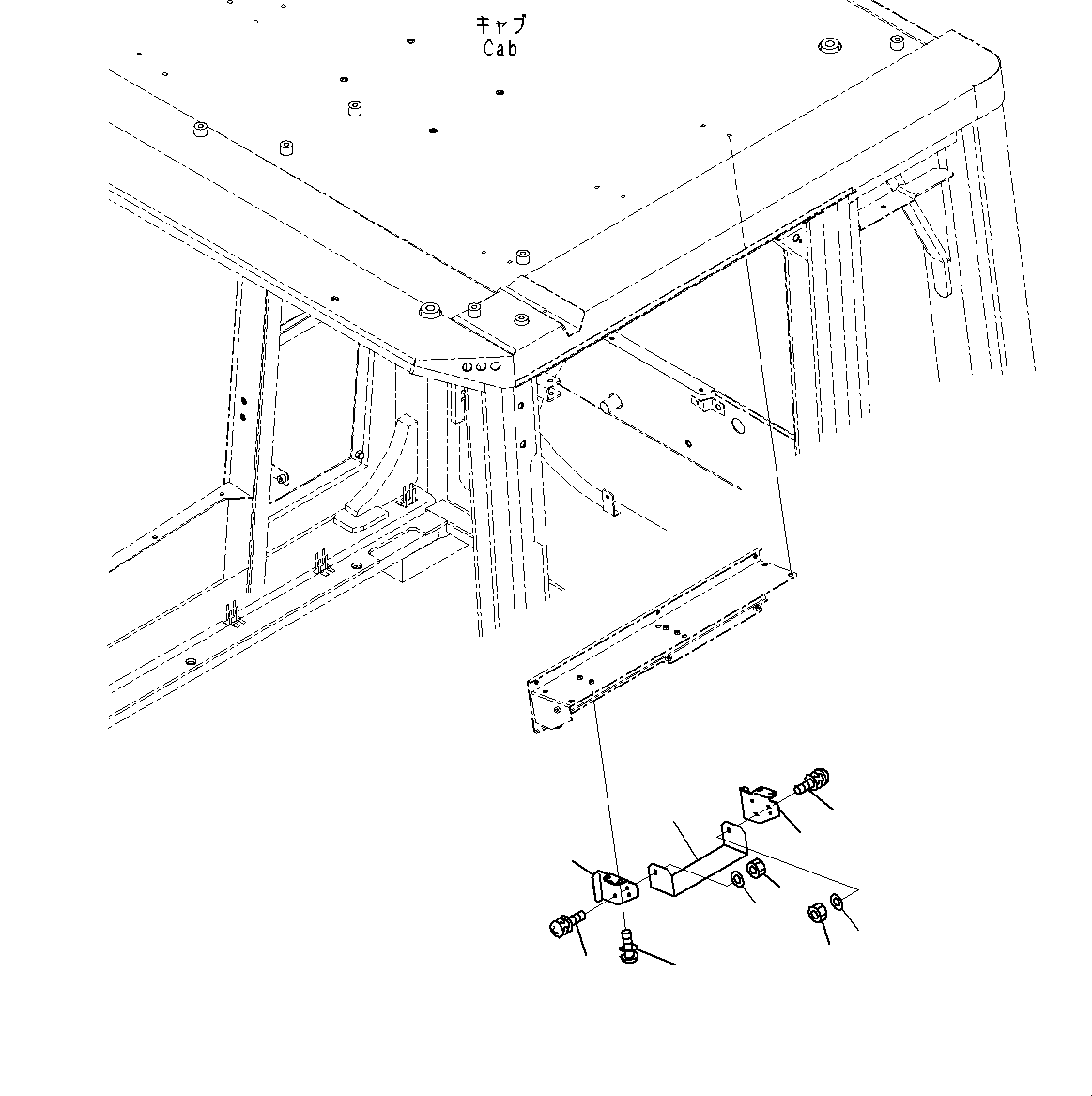 Komatsu parts book diagram for WD600-6R S/N 61001-UP: PARTS FOR LESS RADIO, (#61001-)
