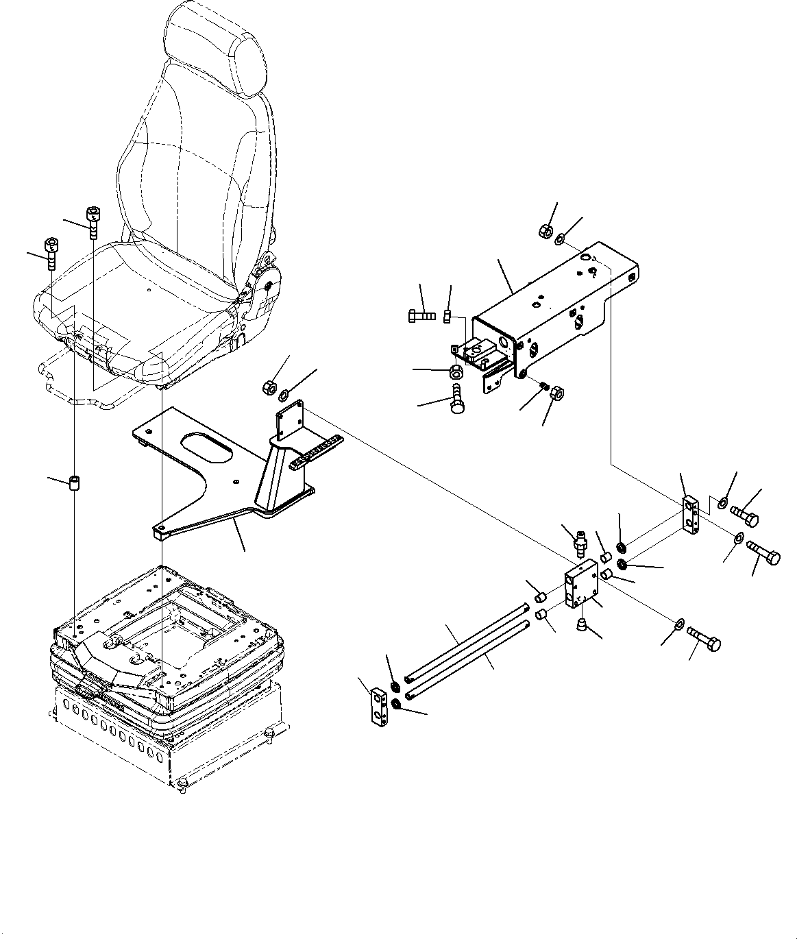 Komatsu parts book diagram for WD600-6R S/N 61001-UP: FLOOR, STEERING CONTROL(#60001-)