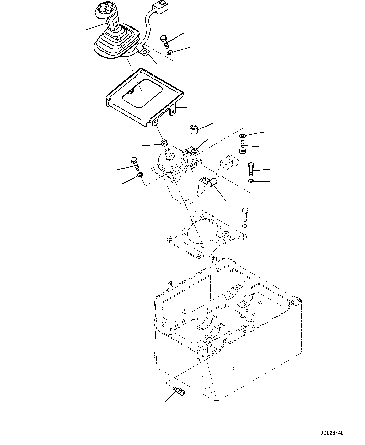 Komatsu parts book diagram for WD600-6R S/N 61001-UP: FLOOR, VALVE STAND(#60001-)