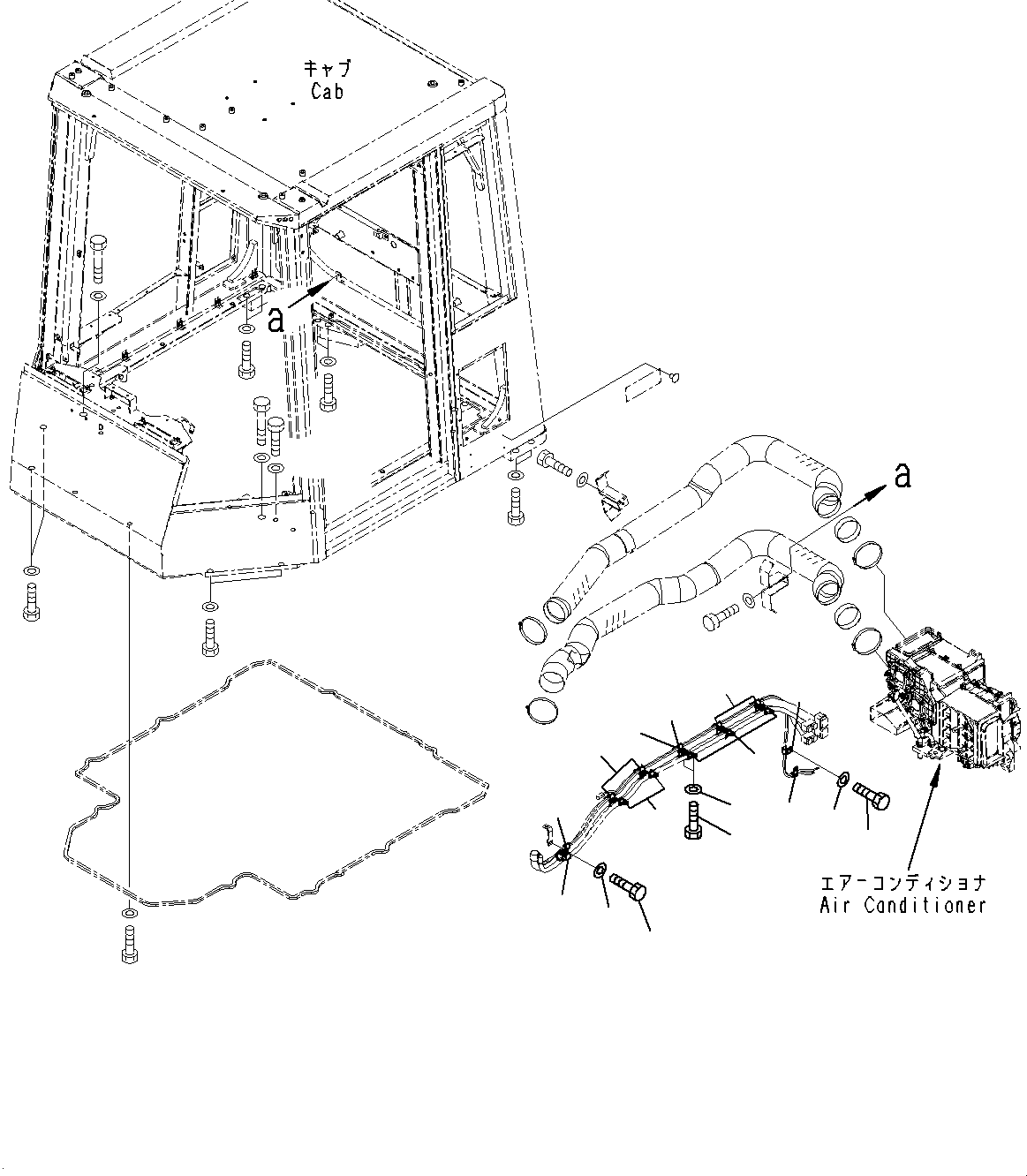 Komatsu parts book diagram for WD600-6R S/N 61001-UP: FLOOR, MOUNTING(#60001-)
