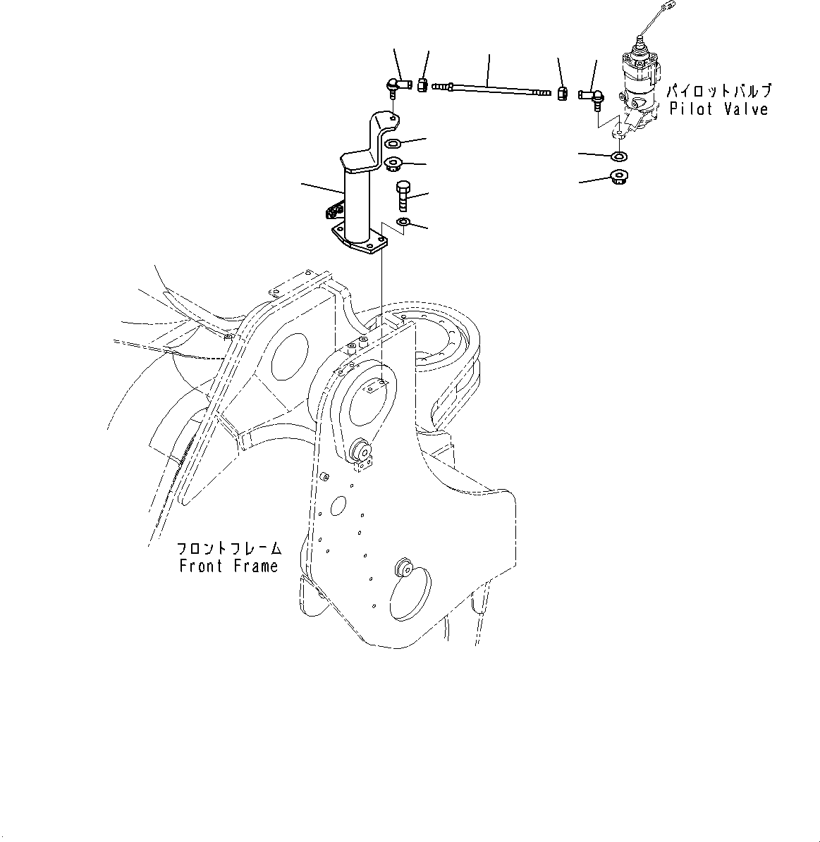 Komatsu parts book diagram for WD600-6R S/N 61001-UP: FLOOR, LINK(#60001-)