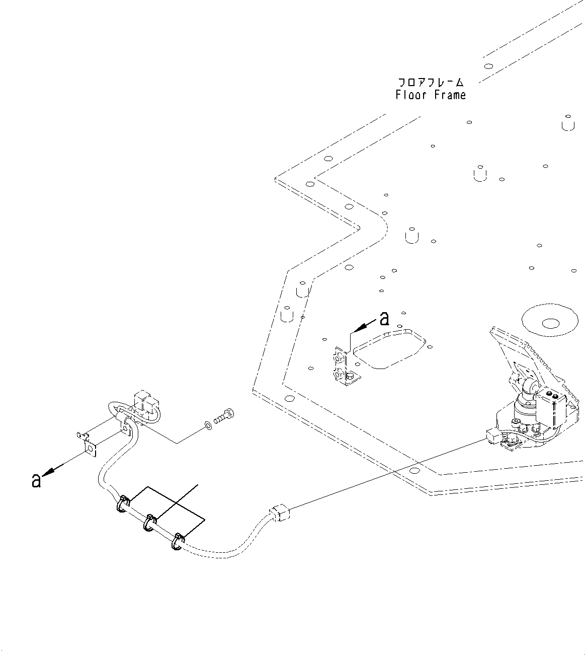 Komatsu parts book diagram for WD600-6R S/N 61001-UP: FLOOR, BAND(#60001-)