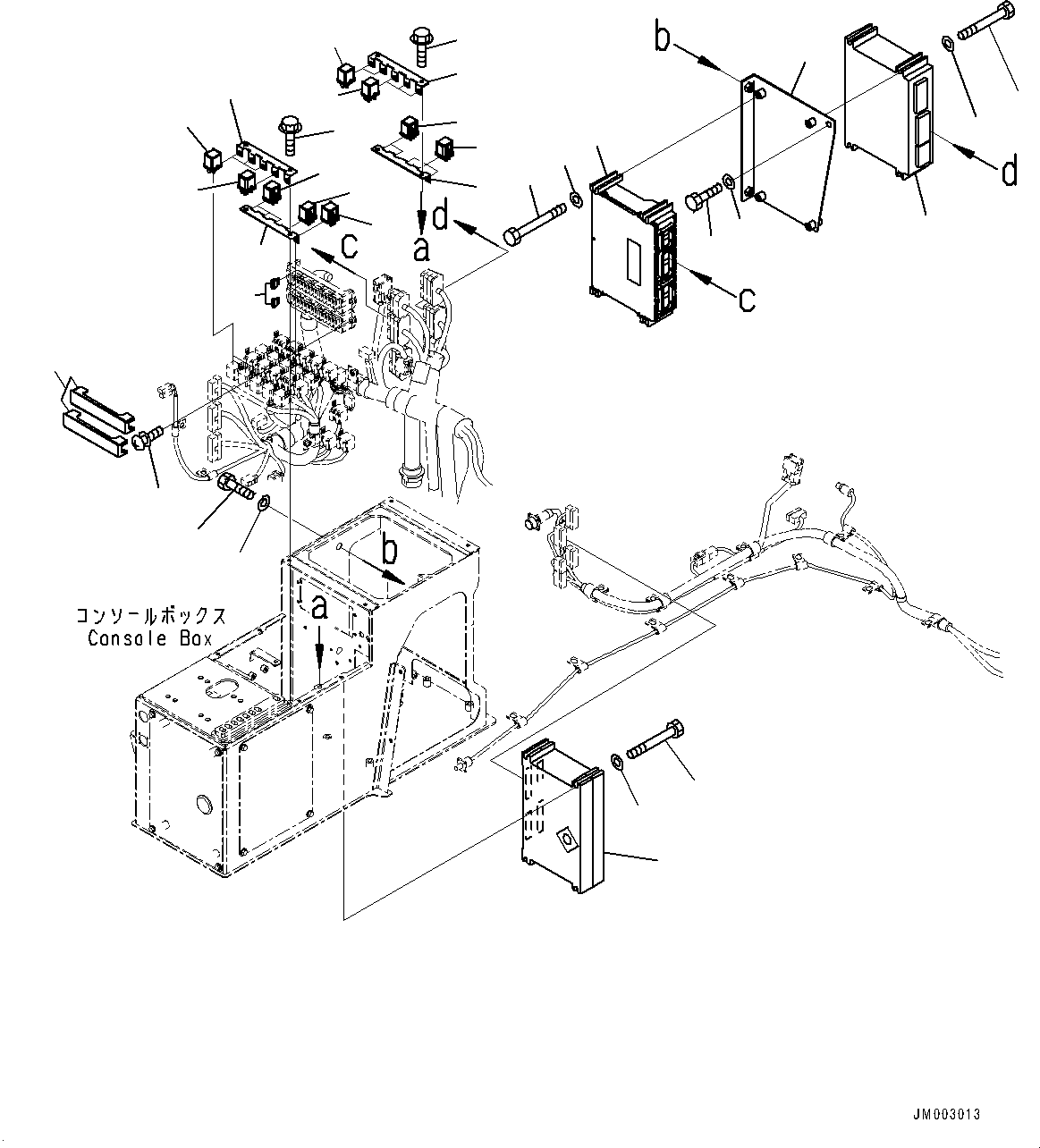 Komatsu parts book diagram for WD600-6R S/N 61001-UP: FLOOR, CONTROLLER (WITH VHMS, ORBCOMM)(#60001-)