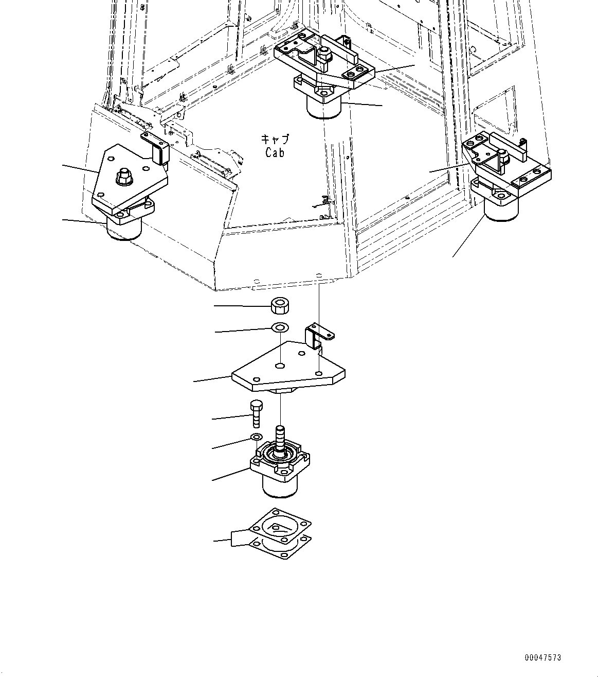 Komatsu parts book diagram for WD600-6R S/N 61001-UP: FLOOR SUPPORT, (#60001-)