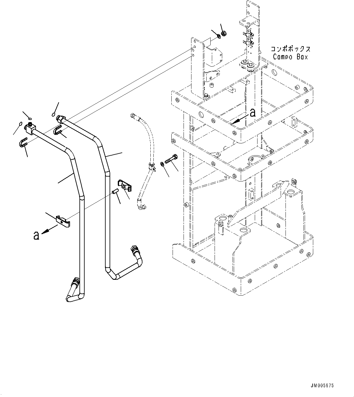 Komatsu parts book diagram for WD600-6R S/N 61001-UP: BRAKE BOX PIPING, BRAKE PIPING(#60001-)