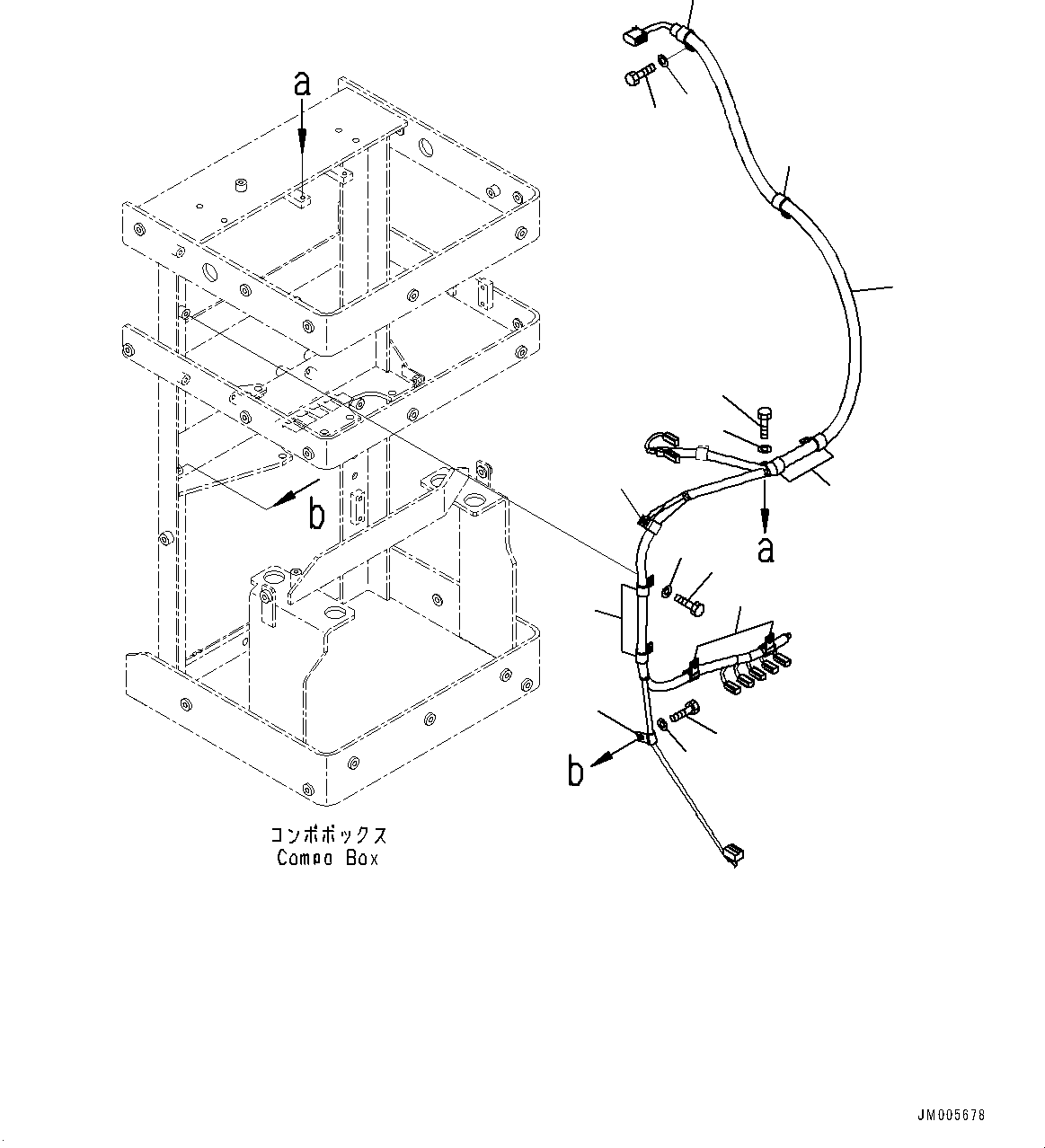 Komatsu parts book diagram for WD600-6R S/N 61001-UP: BRAKE BOX PIPING, WIRING HARNESS(#60001-)