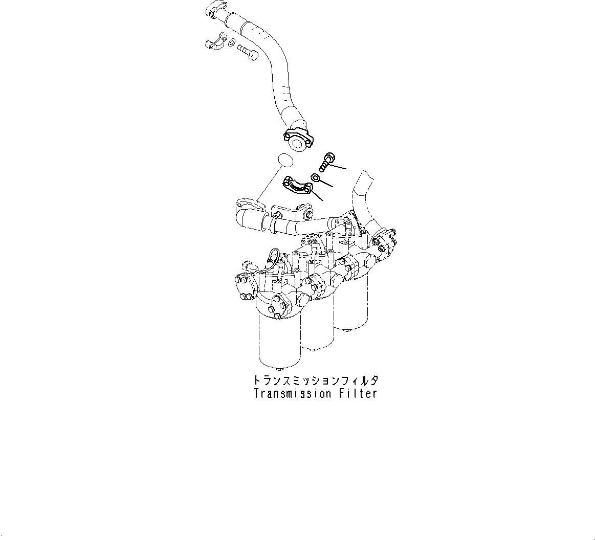 Komatsu parts book diagram for WD600-6R S/N 61001-UP: BRAKE BOX PIPING, RELATED PARTS(#60001-)