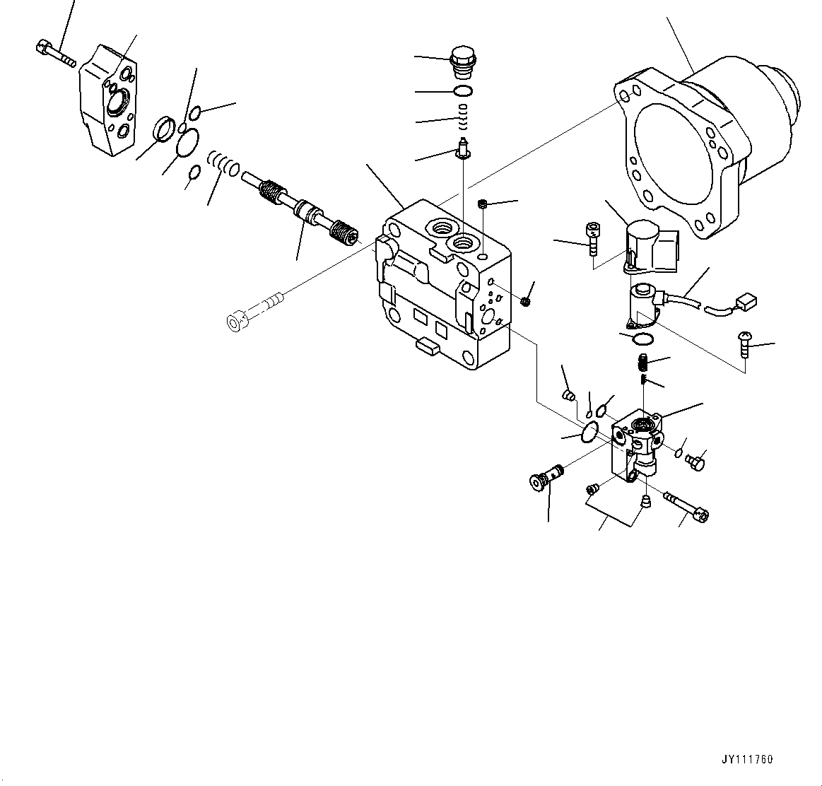 Komatsu parts book diagram for WD600-6R S/N 61001-UP: HOOD, FAN MOTOR (1/3)(#60001-)