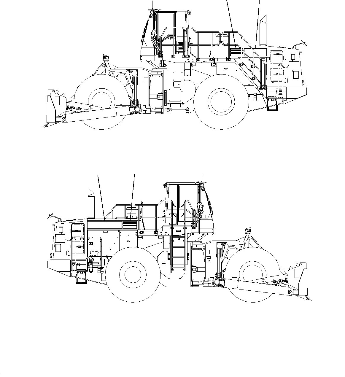 Komatsu parts book diagram for WD600-6R S/N 61001-UP: HOOD, MARK AND PLATE(#60001-)