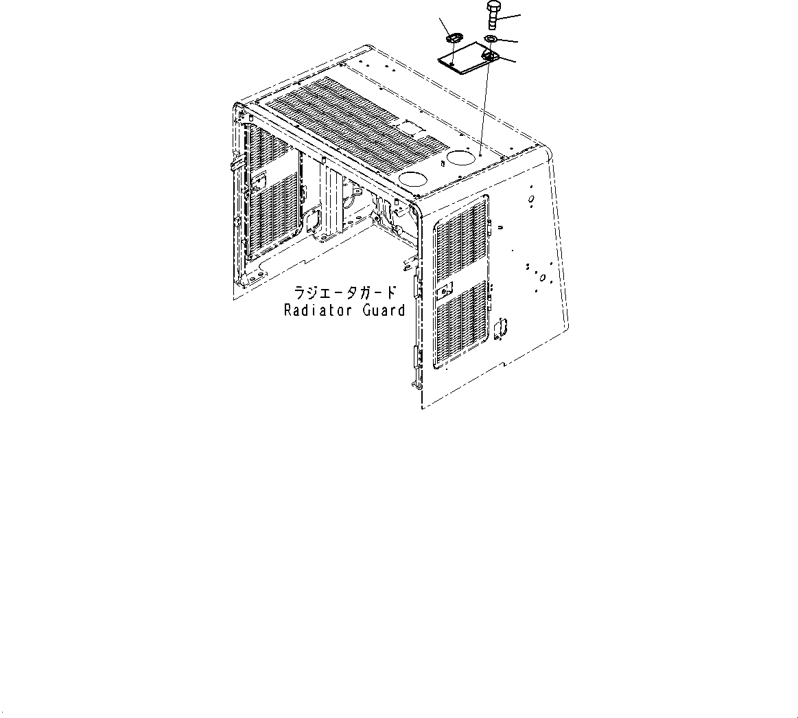 Komatsu parts book diagram for WD600-6R S/N 61001-UP: HOOD, COVER(#60001-)